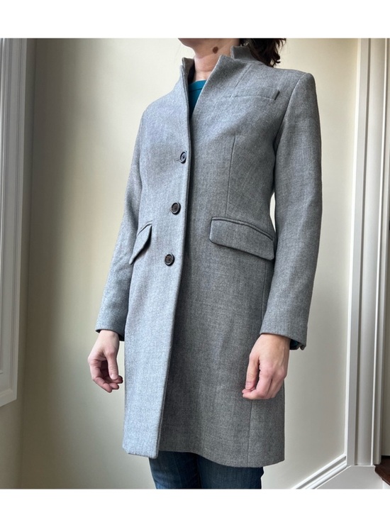 J. Crew Jackets & Blazers - J CREW Regent Topcoat Coat Gray Wool Tailored Academia Preppy Classic Dressy 10